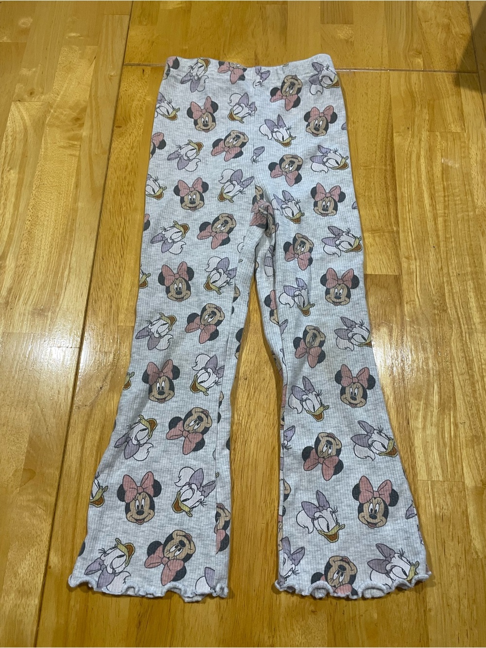 Disney Girls Minnie & Daisy Printed Pajama Bottoms - Gray & Pink
